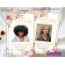 Blush Flowers Funeral Program, Pastel Flowers Memorial Service Program,(31f)